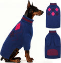 Dog Sweater for Medium Large Dogs, Cold Weather Cable Knit Pullover, Thick Warm Turtleneck Winter Clothes for French Bulldog, Labrador, Golden Retriever, German Shepherd, Great Dane- Blue XXXL