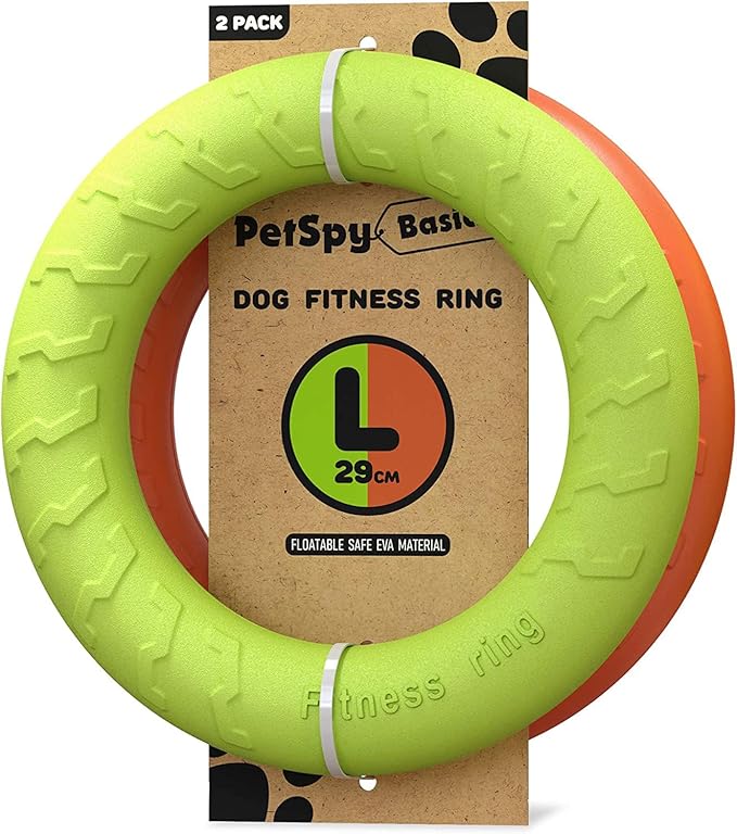 PetSpy Dog Ring Toy – Ring Puller for Outdoor Play, Floating Training & Fetch Toy for Throwing, Catching & Chewers – Durable EVA Flying Disc for Small, Medium & Large Dogs