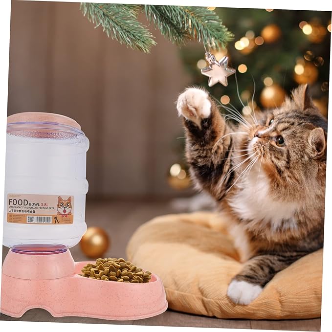 VANZACK 3.8L Automatic PET Feeder Plastic Dog and Cat Food Dispenser Timer Large Capacity PET Feeding Bowl for Indoor Use