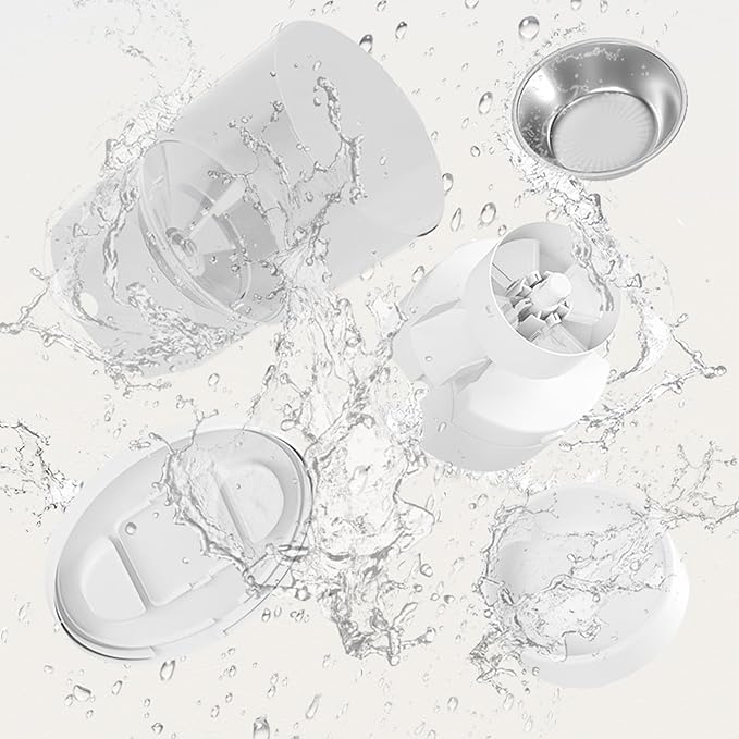 Automatic Pet Feeder, Intelligent Timing Control, 5L Dual Bowl Stainless Steel Food Dispenser with Emergency Power System, Freshness Container Visible Design Easy Cleaning, 6 Meals