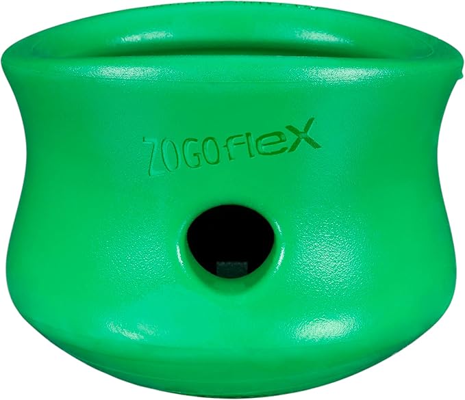 WEST PAW Toppl Durable Dog Treat Puzzle Toy for Small to Medium Dogs- Engaging Interactive Chew Toy for Mental Stimulation, Slow Feeding- Quarter Cup Capacity - Clover Green, Small