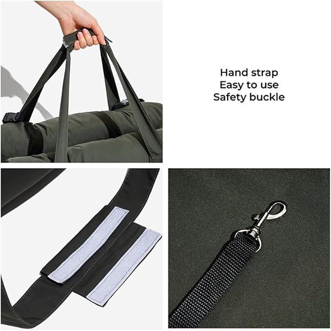 Pet Dog Car Seat Bed Safety Car Seat Booster Portable Dog Carrying Bag For Small Dogs Cats Puppy Carrier Travel Accessories(Deep Green,Medium)