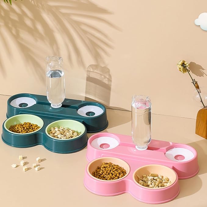 Pet Food Feeders and Waterer Detachable Cats Water Fountain Bowl Food Container Automatic Bowl Supply