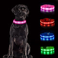 CHUKCHI LED Dog Collar Rechargeable,Waterproof Flashing Collar,Light Up Glow Collar, Adjustable Soft Safety Light Up for Small Medium Large Dogs Walking Camping at Night (Pink-S)