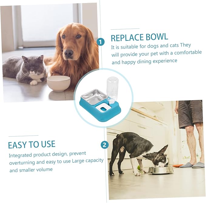 Balacoo Elevated Dog Bowl Automatic Pet Water Dispenser -Slip Base Detachable Water Container for Pets