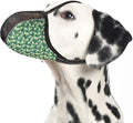 Dog Muzzle Anti & Prevent Biting Chewing Barking for Small Medium Large Dogs Soft Air Mesh Muzzles Reflective Ajustable Full Coverage Dog Mouth Guard Cover for Grooming Scavenging Green L-1