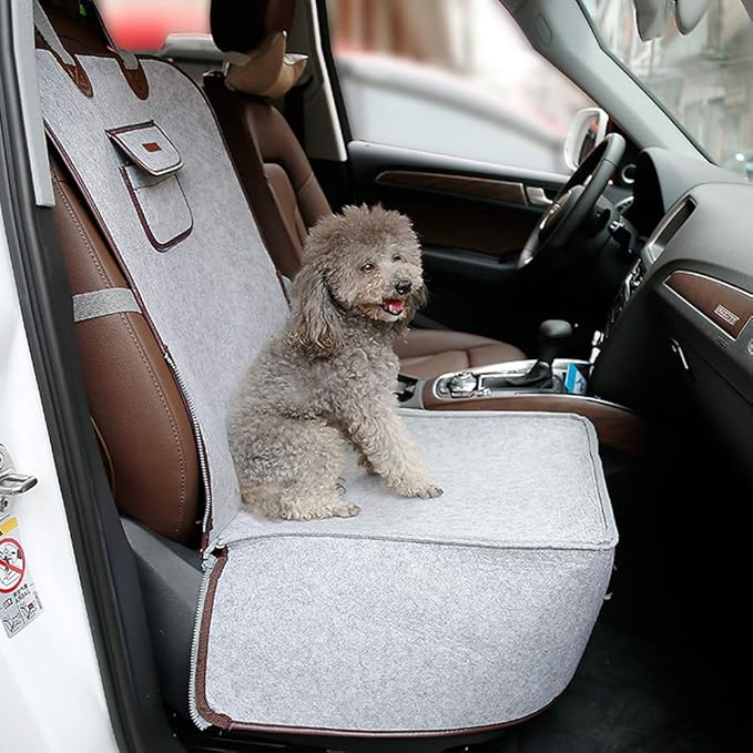 Dog Car Seats for Small Dogs Medium Dogs,2 in 1 Pet Reinforce Car Booster Seat,Portable Collapsible Dog Car Carrier Breathable Bag, Puppy Car Seat with Storage Pocket for Cars, Trucks, Suvs