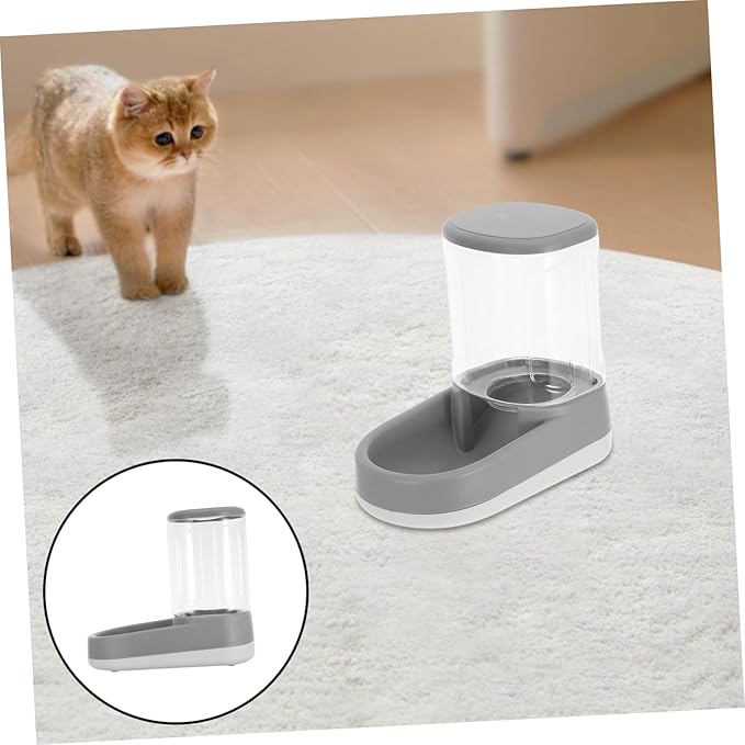Happyyami Dog Cat Automatic Feeder Programmable Food and Water Dispenser Large Gravity Bowl No Spill Pet Feeding Mat Included