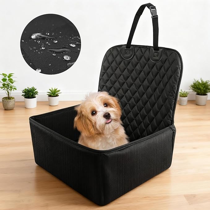 Dog Cat Booster Seat - 50x41x24cm Waterproof Oxford Cloth Pet Travel Cushion, Backseat Barrier Cover | Large Car Seat Protector Carrier Comfort Safety Easy Clean Truck SUV Vehicle Booster Pad Travel A