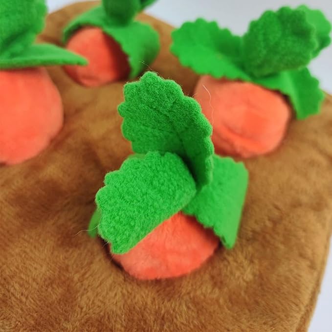 Puppy Snuffle Mat - 150gSmall Dog Carrot Toy, Soft Interactive Feeding Rug, Enrichment Puzzle Pad, Stimulating Nose Work Gear | Fun Pet Activity Matt for Animal Lovers Pet Parents Busy Professionals