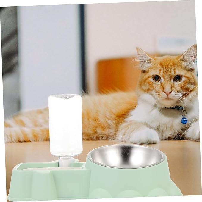 Kisangel Multifunctional Dog Food Dispenser Pet Water Container Auto Feeder Bowl for Home