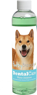 Healthy Breeds Dog Dental Care Water Additive for Shiba Inu - Helps Freshen Breath, Reduce Plaque & Control Tartar - Mint Flavor - 8 oz