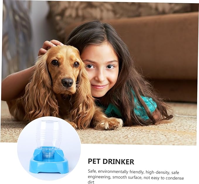 Pet Water Feeder Bowl Automatic Drinking Tool for Dogs and Puppies Blue Convenient and Unique Design Safe and Eco-Friendly Pet Supply