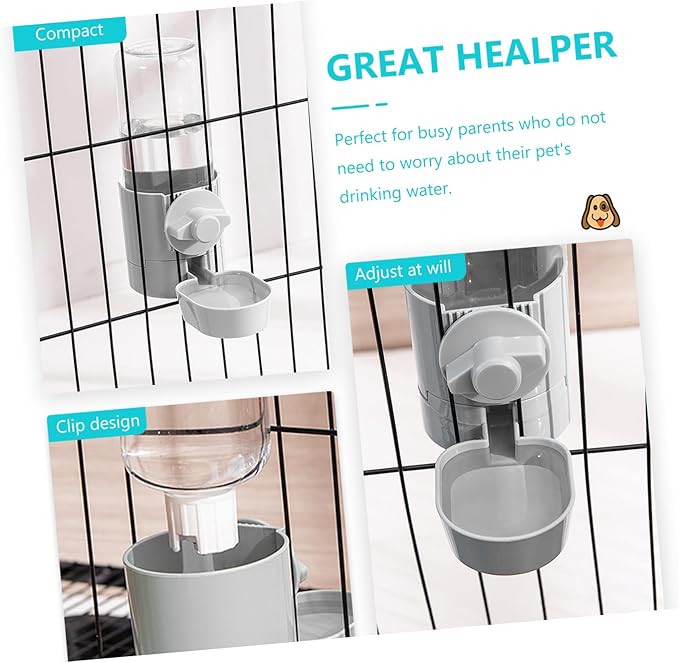 Hanging PET Water Dispenser Automatic Dog Cat Feeder Food Grade Plastic Removable Drinking Bowl for Indoor Use Suitable for Dogs and Cats