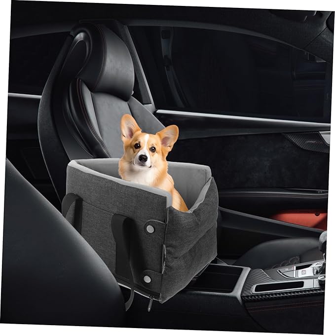 Portable Dog Car Seat for Pets Console Dog Bed with Soft Cushion for Color Travel Accessory for Dogs and Cats