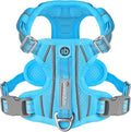 BARKBAY Dog Harness No Pull with ID Tag Pocket - Heavy Duty, Reflective, Easy Control for Large Dogs(Blue,M)