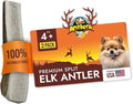 Tibetan Elk Antler for Dogs, Grade-A, 4"+ Premium Chews, Pack of 2, Naturally shed Healthy & Longer Lasting Aggressive chewers, USA Product Antler (Split)