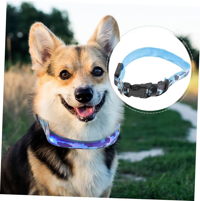 Luminous LED Dog Collar for Pets Durable Glowing Pet Collar for Nighttime Safety Rechargeable and Comfortable Design