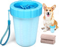 Dog Paw Cleaner Cup, Soft Silicone, Portable, Easy to Clean, Removes Mud and Dirt, Grooming Accessory for Home, Travel – Blue, M