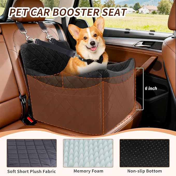 Dog Car Seat - Hammock Washable Detachable Removable Cover for Cat Carrier Pet Travel, Comfortable Safety Seat for Small Large Dogs Ideal for Road Trips Camping Truck Sedan SUV Vet Visits Dail