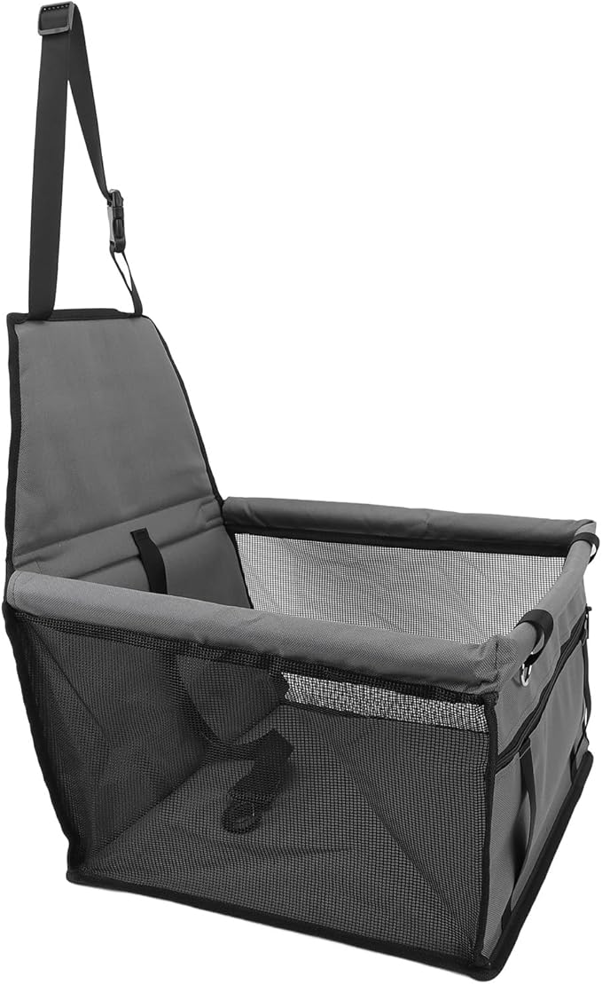Dog Car Seat, Adjustable Belt Pet Car Seat Travel Bed with Nonslip Backing for Small Dogs in Cars Trucks SUVs