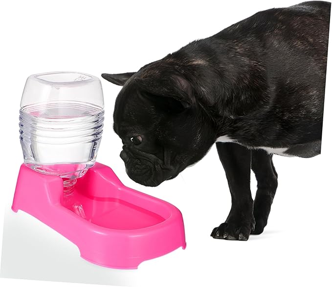 Generic Dog Water Feeder Water Dispenser for Dogs Food Automatic Feeder Automatic Water Bowl Food Pet Supplies Bowl Pet Water Bowl Stuff Dispenser Pink