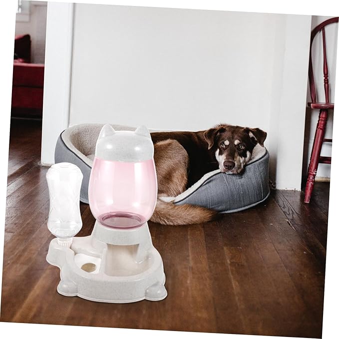 SUPVOX Indoor Pet Feeder Bowl Automatic Feeder for Dogs Cats Safe and Easy to Clean