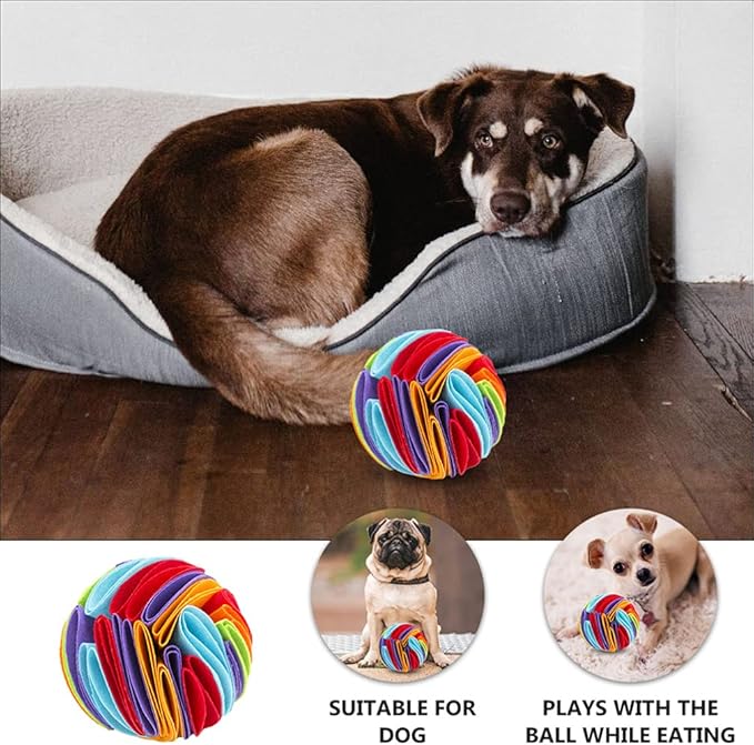 Dog Puzzle Toys Pet Snuffle Mat Dog Slow Feeding Mat Puppy Sniffing Pad Nose Work Blanket Training Feeding Foraging Skill for Small Medium and Large 4 Balls