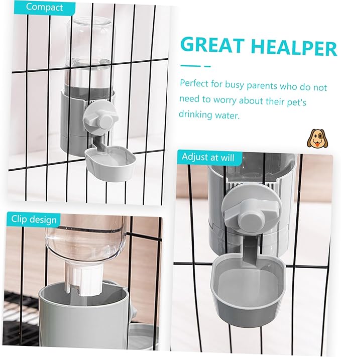 TOYANDONA Pet Water Fountain Feeder Multi-Function Hanging Dispenser for Cats Dogs Easy No Leak Pet Care Tool