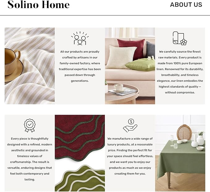 Solino Home Linen Cloth Placemats Set of 6-100% Pure Linen Hemstitch Navy Blue Placemats 14 x 19 Inch - Classic Hemstitch Table Place Mats for Holiday, Winter, New Year