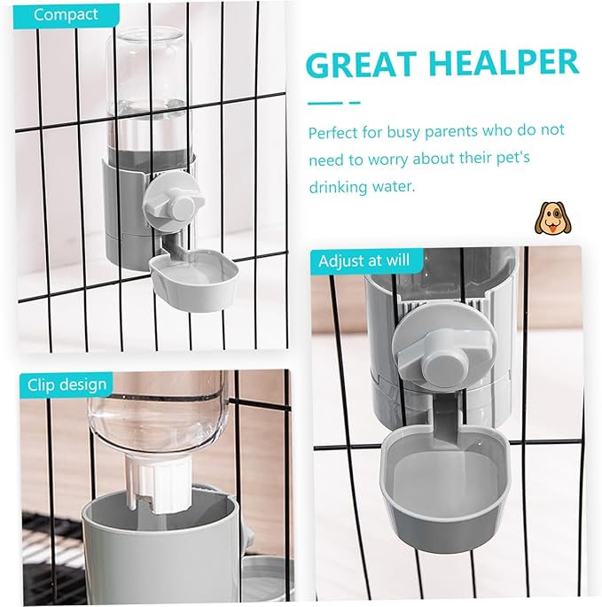 Hanging Water Dispenser for Large Dog Automatic Feeder No Spill Bowl for Rabbit