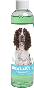 Healthy Breeds Dog Dental Care Water Additive for English Springer Spaniel - Helps Freshen Breath, Reduce Plaque & Control Tartar - Mint Flavor - 8 oz