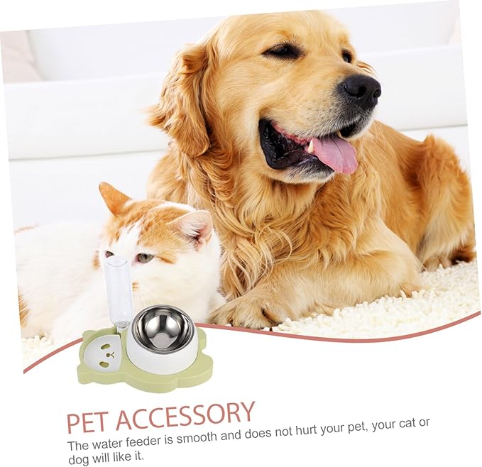 Milisten Pet Automatic Water Feeder Neck Protection Multi-Function Cat Food Bowl for Dogs and Easy to Use Pet Supply