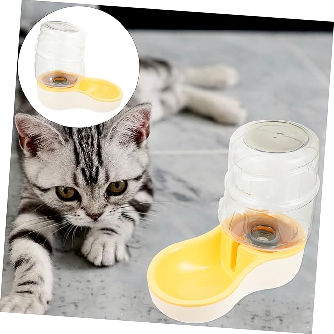 Happyyami 1pc Automatic Pet Water Bowl Dispenser Drinking Bowl for Cats Dogs Smooth Water Level for Home Use