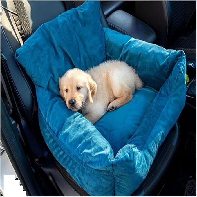 Dog Car Seat Bed Luxury Pet Booster Travel Carrier Mattress For Dogs Pet Car Seat Covers Cushion Washable With Safety Buckle