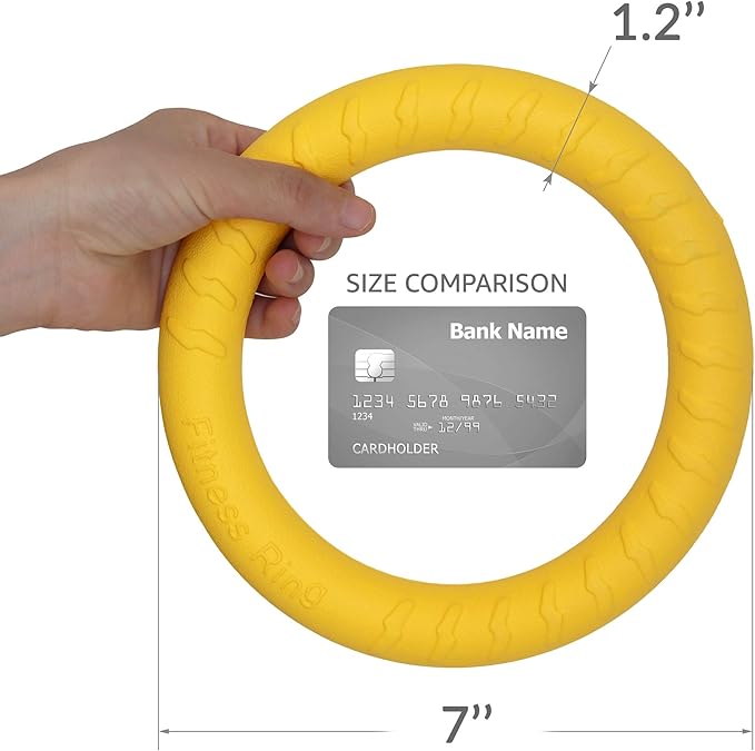PetSpy Dog Ring Toy – Ring Puller for Outdoor Play, Floating Training & Fetch Toy for Throwing, Catching & Chewers – Durable EVA Flying Disc for Small, Medium & Large Dogs