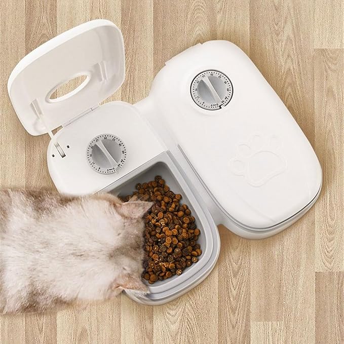 Automatic Pet Feeder Convenient Food Dispenser with Timer for Cats and Dogs Electronic 48 Hour Programmable Timer Feeder