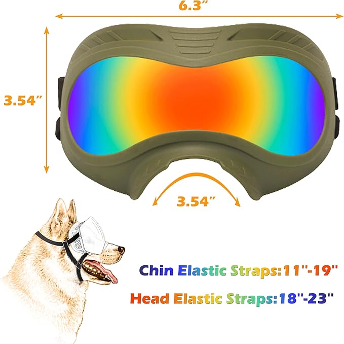 Dog Sunglasses,Doggles Anti-UV Protection, Pet Sunglasses with Adjustable Strap, Suitable for Motorcycle Car Driving Bike Riding Hiking Swimming Wind Dust Fog Dog Eye Protection