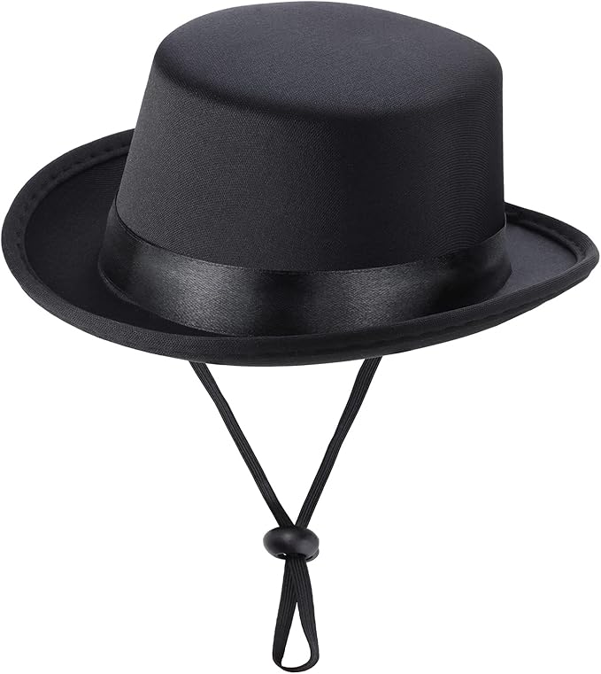 Yewong 2-Piece Pet Formal Accessories Set - Top Hat with Tuxedo Bandana Collar for Dog & Cat (Set-D)