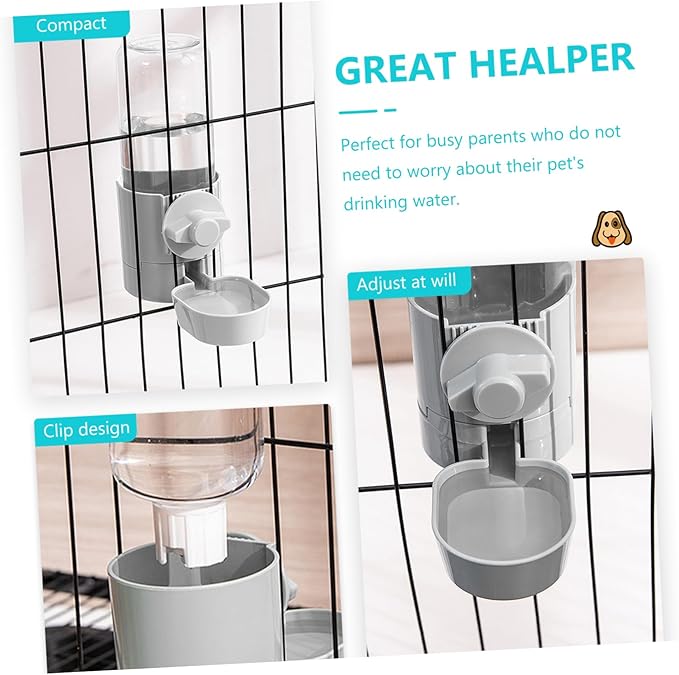 VICASKY Pet Water Holder Automatic Pet Water Feeder Hanging Drinking Fountain for Dogs Cats Rabbits Safe Material