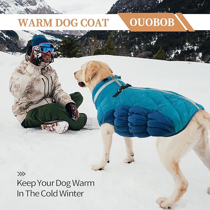 Small Dog Coat,Dog Jackets for Small Dogs,Warm Winter Jacket, Puppy Coat with Harness Built in,Waterproof Dogs Jacket,Puppy Cold Weather Coats,Winter Clothes Snowsuit Shih Tzu Bichon,S