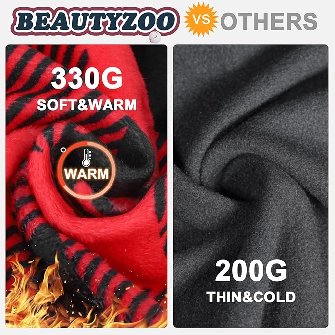 BEAUTYZOO Dog Sweaters for Small Medium Large Dogs, Dog Hoodie Warm Fleece Dogs Winter Clothes Cute Stylish Boy & Girl Dog Sweatshirts, Red Sport Coats Baseball Uniform Jackets for Puppy, S