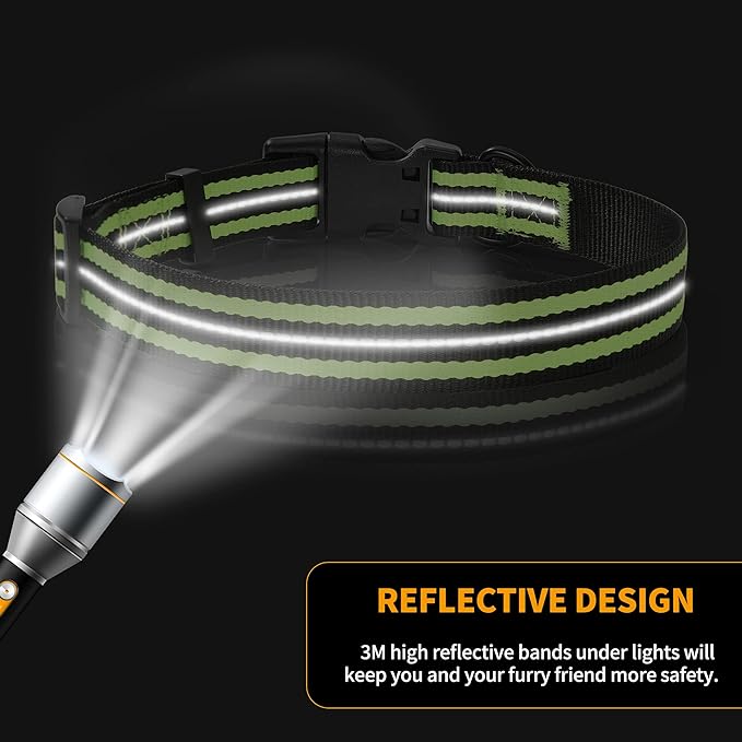 Mile High Life Reflective Dog Collar | Nylon Pet Collars wiith Buckle | Light Weight Puppy Collars | Lime Green Dog Collars for Small Dogs (Lime Green, X-S)