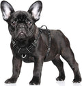 BARKBAY No Pull Dog Harness Large Reflective Dog Harness with Front Clip and Easy Control Handle for Walking Training Running with ID tag Pocket(Black,S)