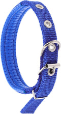 Adjustable Small Pet Collar with Alloy Buckle, Wear-Resistant Blue Foam Dog and Cat Neck Decor for Outdoor and Party Use