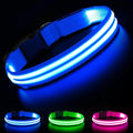 Light Up Dog Collar - Rechargeable LED Dog Collar Light Glow in The Dark Puppy Collar, Dog Camping Gear Adjustable Dog Collars for Small Dogs(Small, Blue)