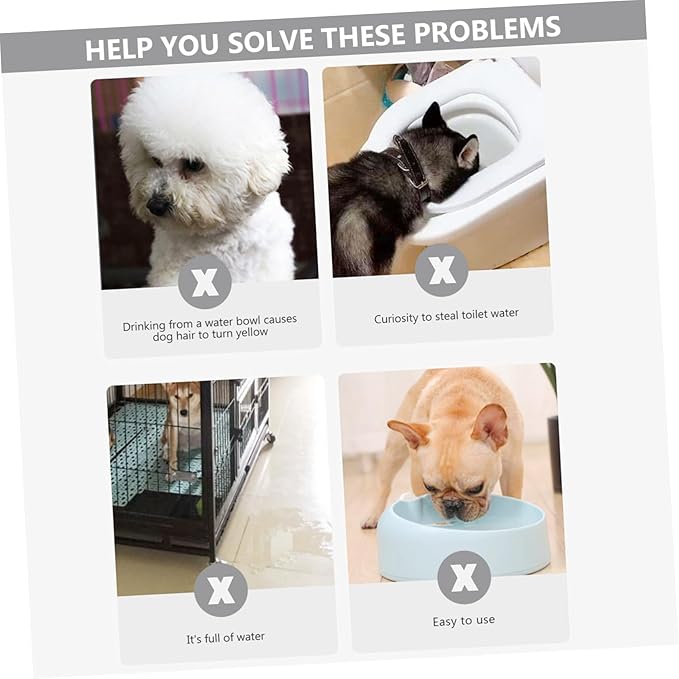 Pet Water Dispenser Dog Water Bowl Dispenser Automatic Pet Feeder No Spill Easy Install Supplies