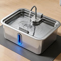 Automatic Stainless Steel Pet Water Fountain 12L, Low Noise Dog Water Fountain, Includes Pet Feeding Mat & 3 Filters Kit