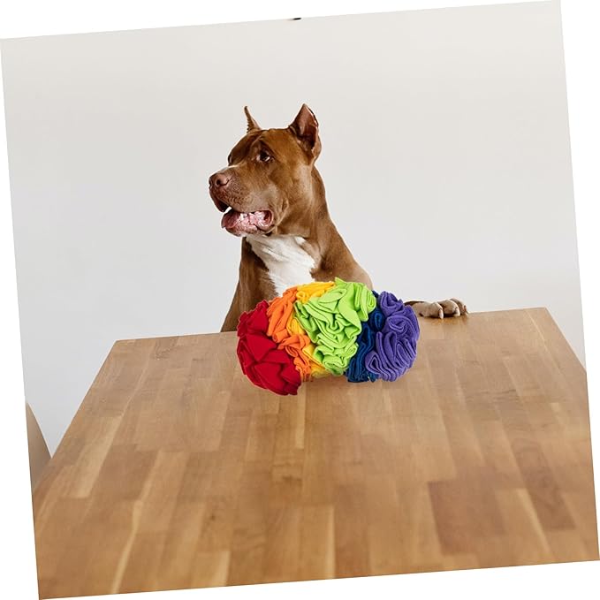 HANABASS Portable Dog Snuffle Mat Colorful Foraging Toy for Puppies Interactive Feeding Puzzle Engaging and Durable Design for Mental Stimulation and Boredom Relief