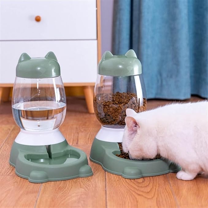 Automatic Pet Water Dispenser & Feeder, 3.8L Large Capacity Water Fountain for Dogs & Cats